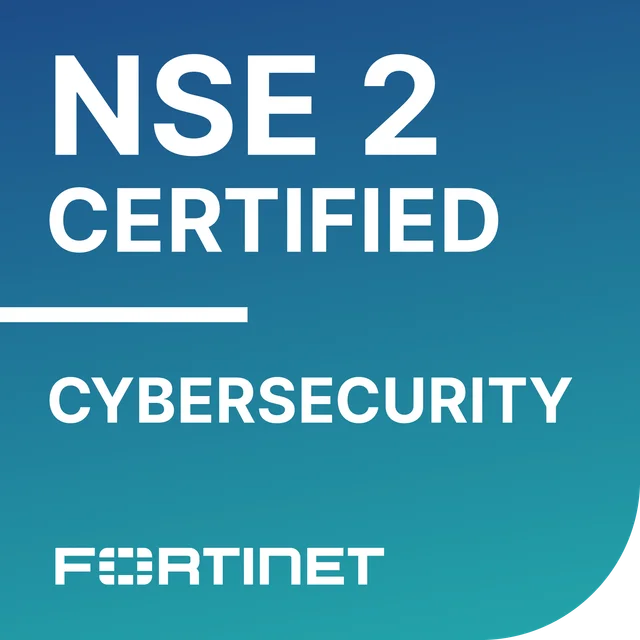 Certificación Fortinet NSE 2 de CRTECH, verificable en Credly