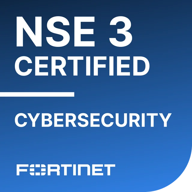 Certificación Fortinet NSE 3 de CRTECH, verificable en Credly